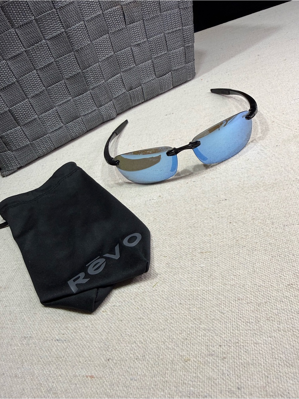 Revo Descend E Polarized Rimless Wrap w/ Mirror Lens
